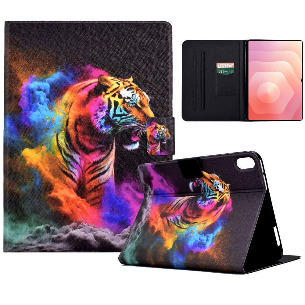Til Samsung Galaxy Tab S11 etui med stander og mønstret PU-lædercover