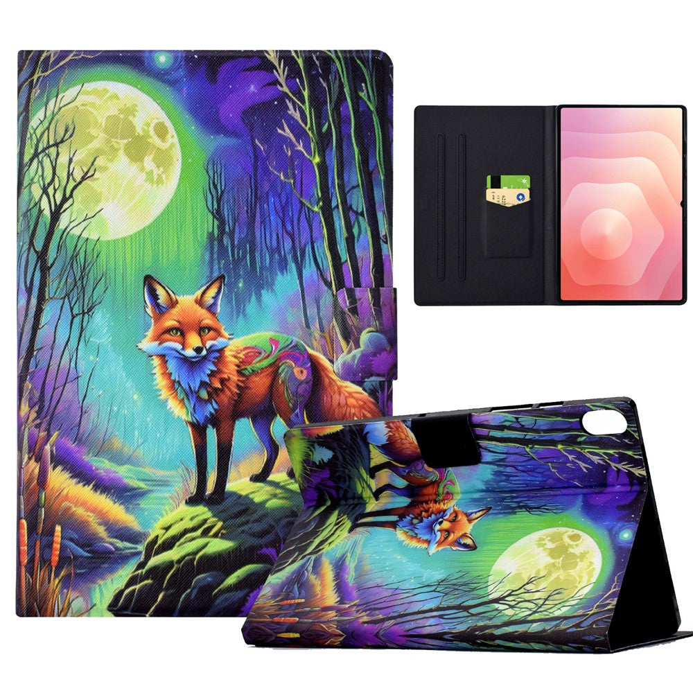 Til Samsung Galaxy Tab S11 etui med stander og mønstret PU-lædercover