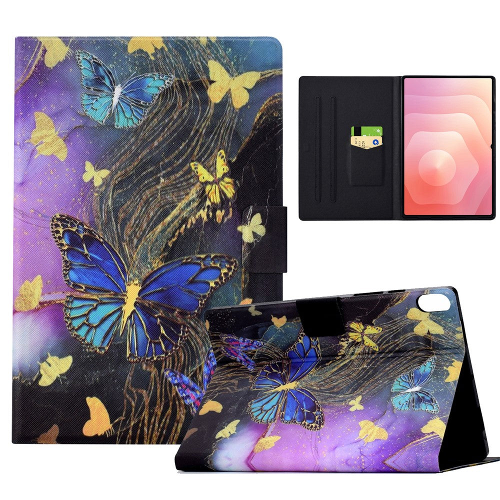 Til Samsung Galaxy Tab S11 etui med stander og mønstret PU-lædercover