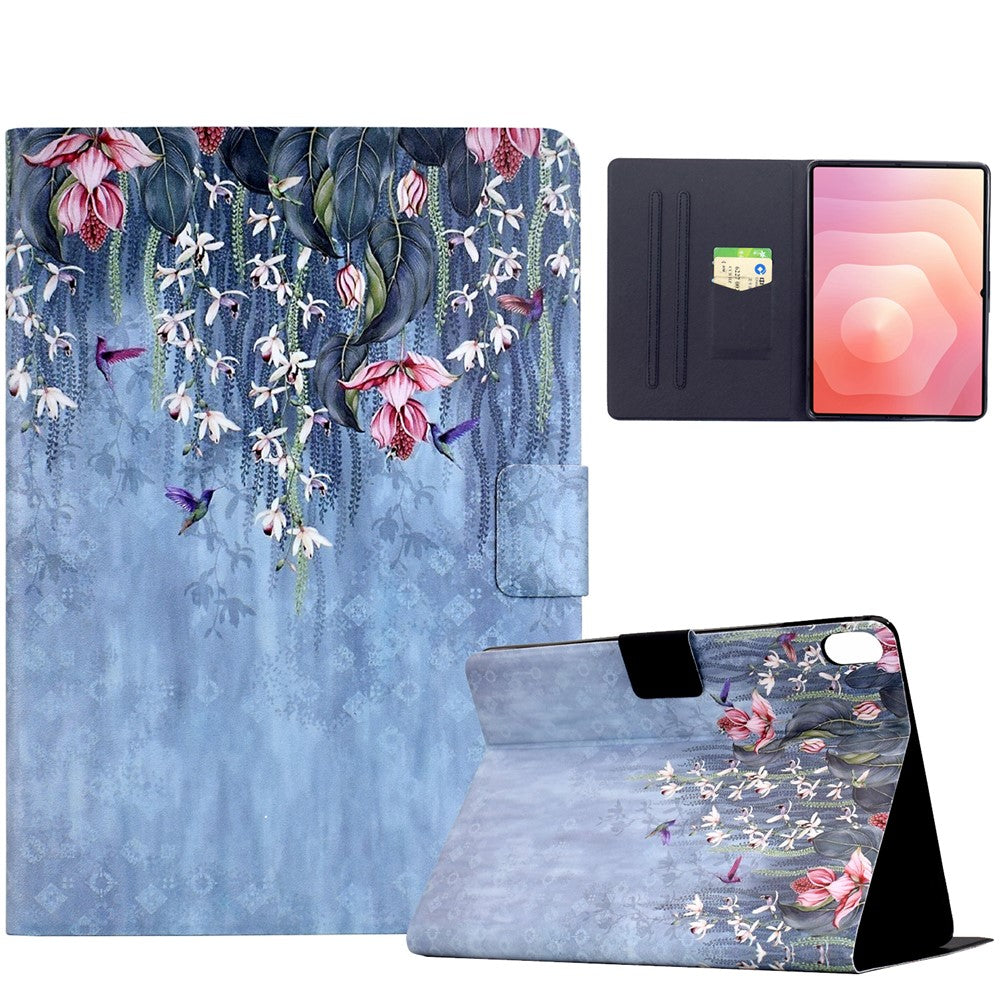 For Samsung Galaxy Tab S11 Case Card Holder Pattern Print Leather Cover
