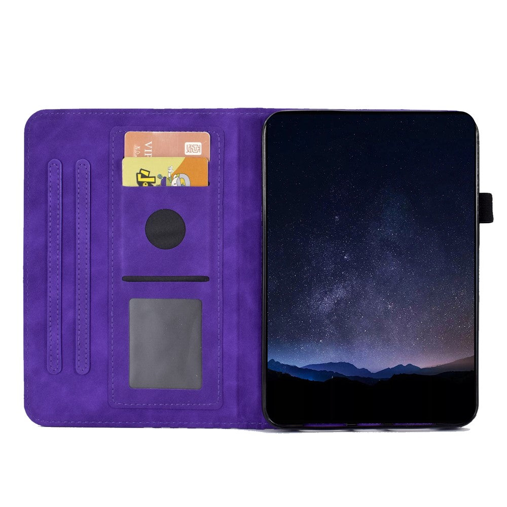 For Samsung Galaxy Tab S11 Case Card Slots Block Pattern Leather Cover