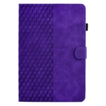 For Samsung Galaxy Tab S11 Case Card Slots Block Pattern Leather Cover