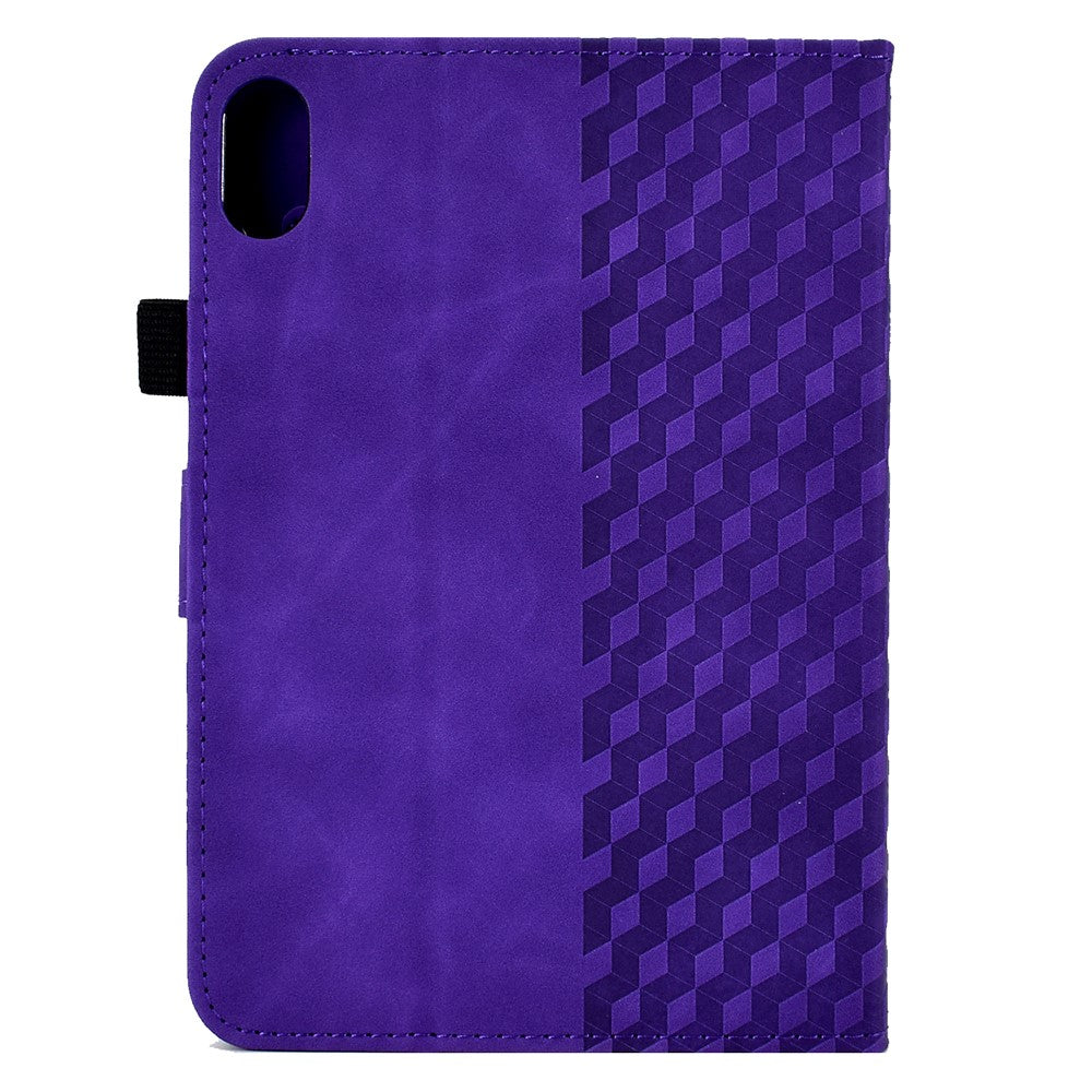 For Samsung Galaxy Tab S11 Case Card Slots Block Pattern Leather Cover