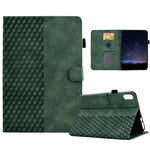 For Samsung Galaxy Tab S11 Case Card Slots Block Pattern Leather Cover