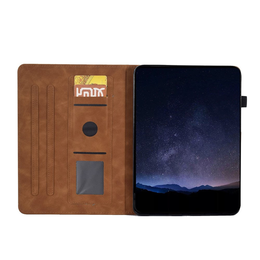 Til Samsung Galaxy Tab S11 Cover Blomster Sommerfuglepræg Kreditkortholder Lædercover