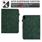 For Samsung Galaxy Tab S11 Case Card Slots Stand Rhombus Auto Wake / Sleep Leather Cover
