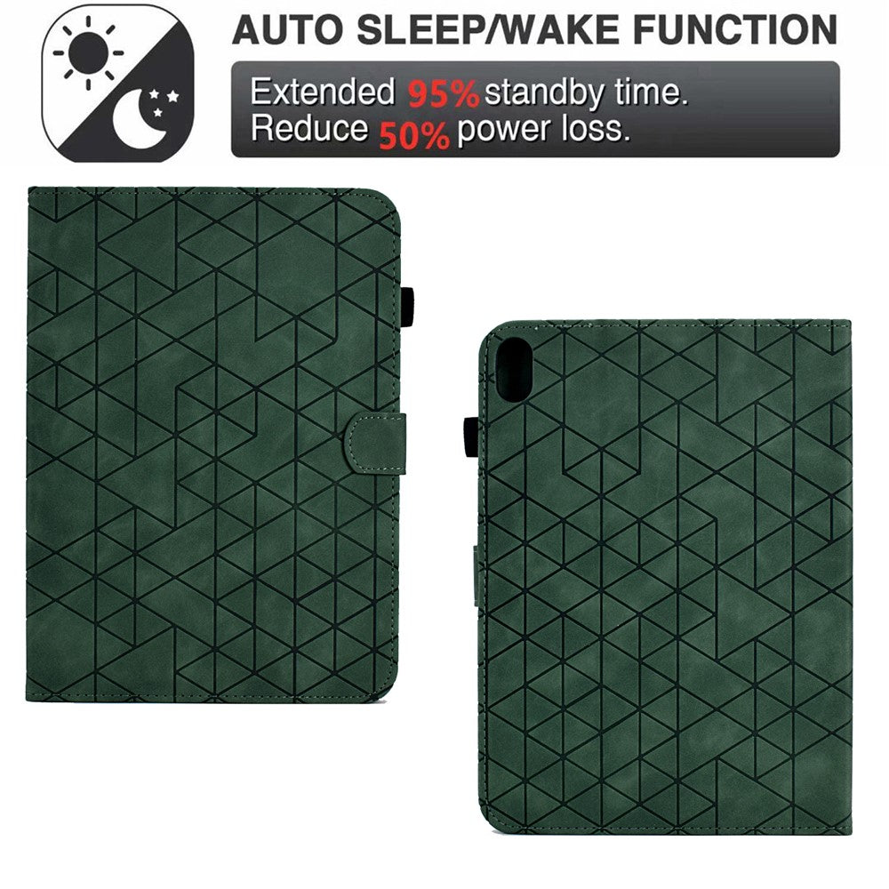 For Samsung Galaxy Tab S11 Case Card Slots Stand Rhombus Auto Wake / Sleep Leather Cover