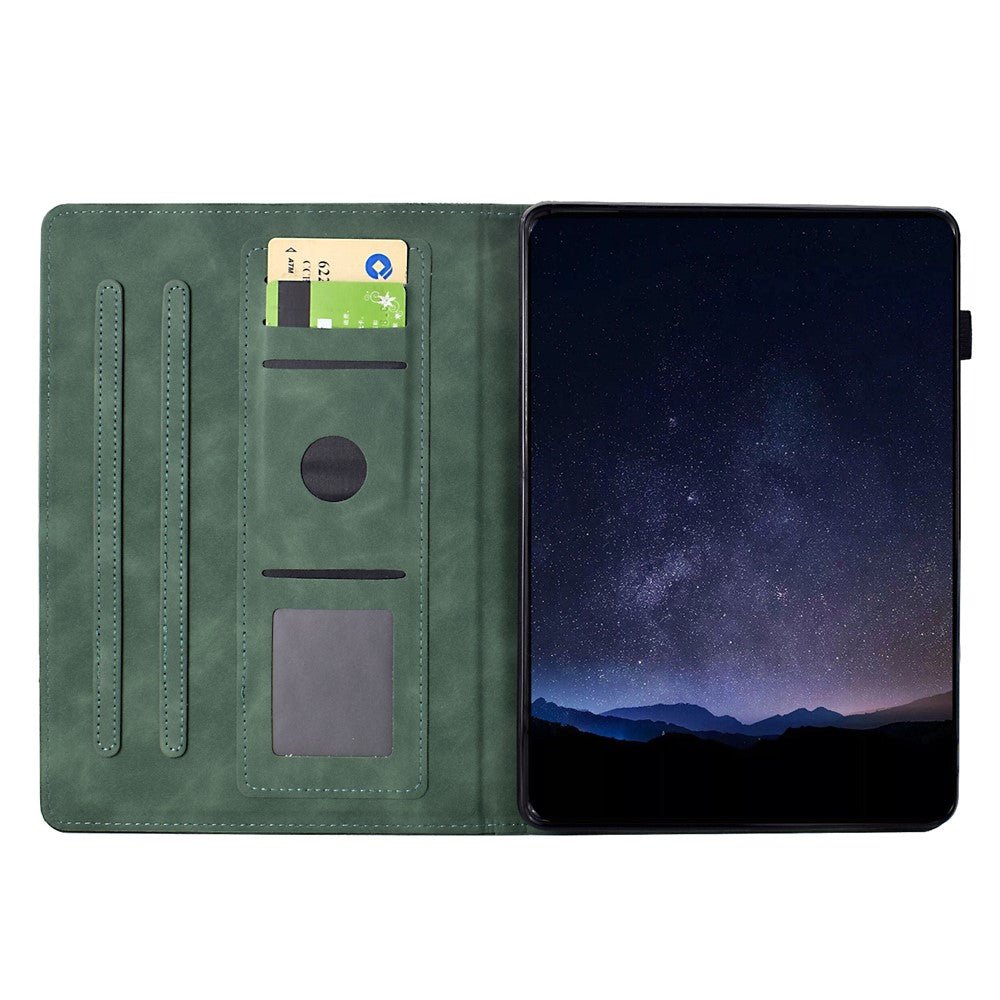For Samsung Galaxy Tab S11 Case Cats Imprinted PU Leather Card Slots Tablet Cover