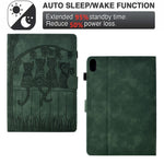 For Samsung Galaxy Tab S11 Case Cats Imprinted PU Leather Card Slots Tablet Cover