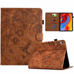 For Samsung Galaxy Tab S11 Case Flower Bird Imprinted Card Holder Leather Tablet Cover
