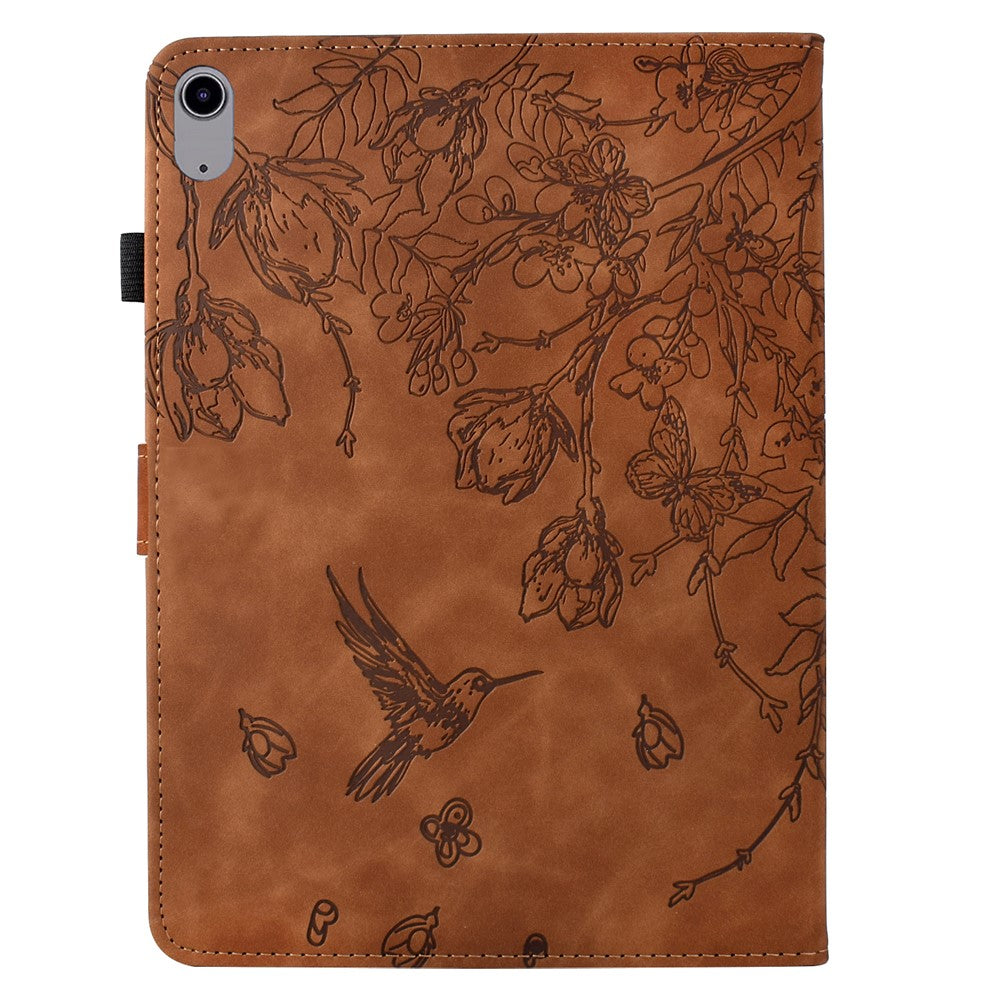 For Samsung Galaxy Tab S11 Case Flower Bird Imprinted Card Holder Leather Tablet Cover