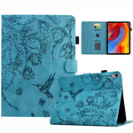 For Samsung Galaxy Tab S11 Case Flower Bird Imprinted Card Holder Leather Tablet Cover