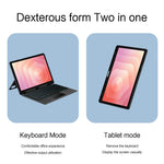 Til Samsung Galaxy Tab S11 Læderetui + Bluetooth-kompatibelt tastatur med baggrundsbelysning og trackpad