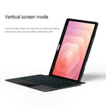 Til Samsung Galaxy Tab S11 Læderetui + Bluetooth-kompatibelt tastatur med baggrundsbelysning og trackpad