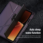 NILLKIN Bumper Läderfodral Pro för Xiaomi Pad 8 / 8 Pro Slide Kameralock Origami Stativ Surfplatta Skydd Auto Wake / Sleep