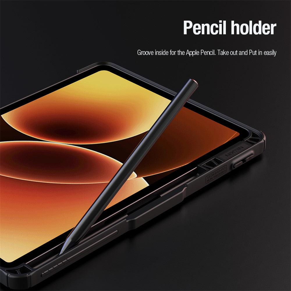 NILLKIN Bumper Leather Case Pro for Xiaomi Pad 8  /  8 Pro Slide Camera Lid Origami Stand Tablet Cover Auto Wake  /  Sleep