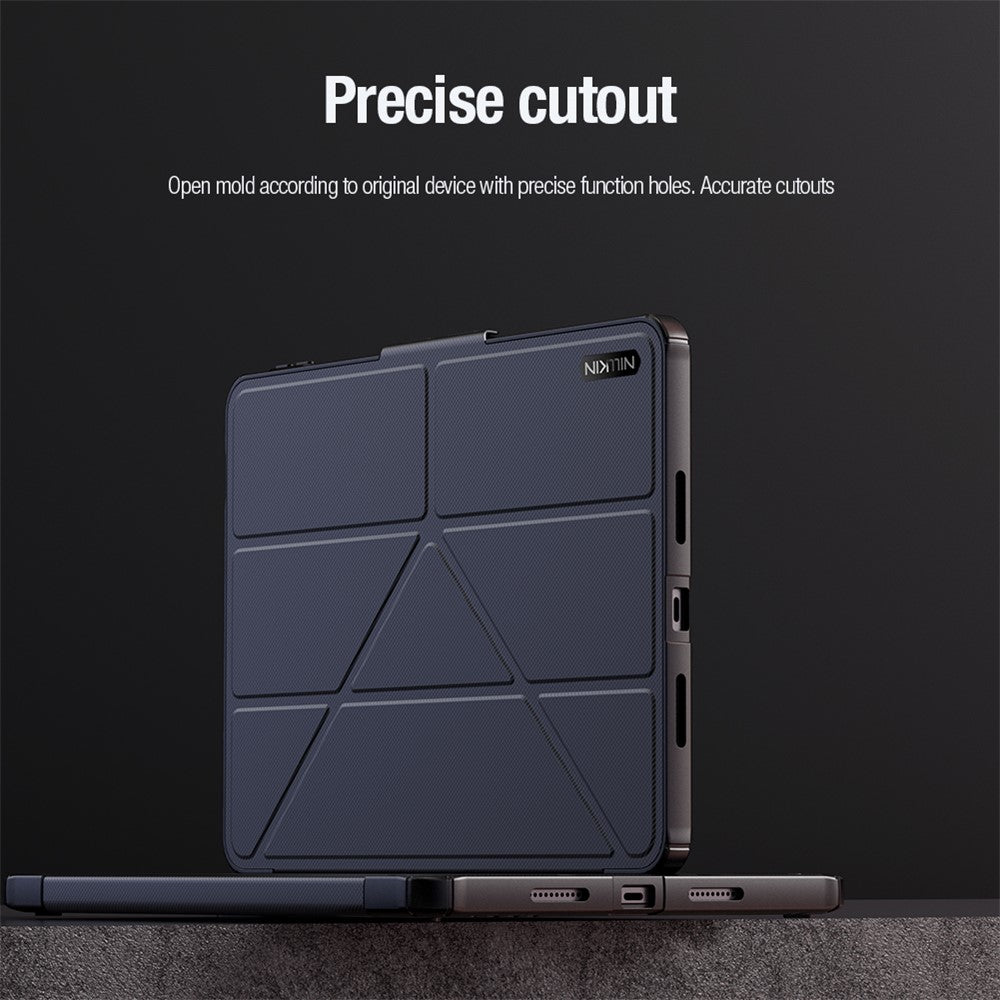 NILLKIN Bumper Läderfodral Pro för Xiaomi Pad 8 / 8 Pro Slide Kameralock Origami Stativ Surfplatta Skydd Auto Wake / Sleep