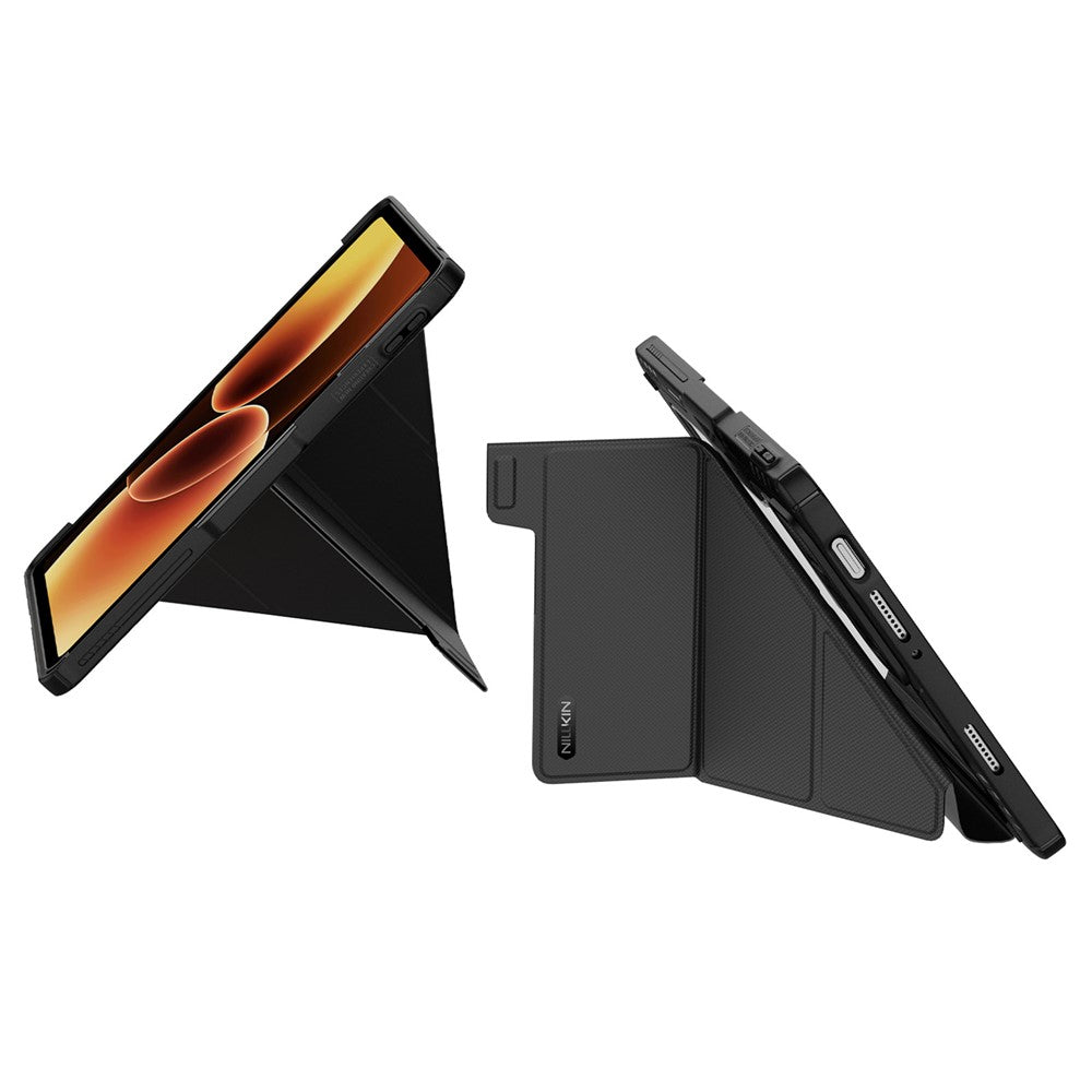 NILLKIN Bumper Läderfodral Pro för Xiaomi Pad 8 / 8 Pro Slide Kameralock Origami Stativ Surfplatta Skydd Auto Wake / Sleep