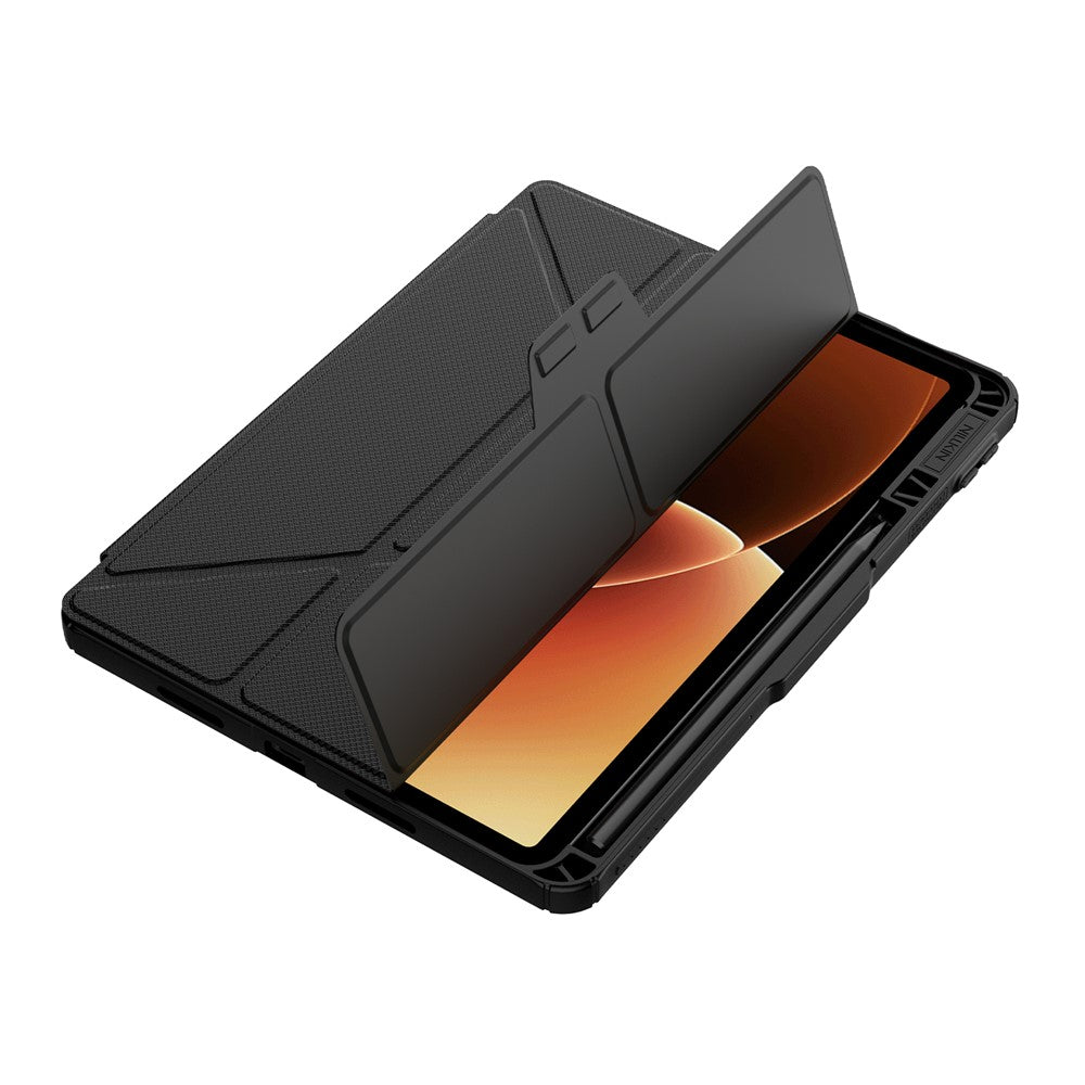NILLKIN Bumper Läderfodral Pro för Xiaomi Pad 8 / 8 Pro Slide Kameralock Origami Stativ Surfplatta Skydd Auto Wake / Sleep