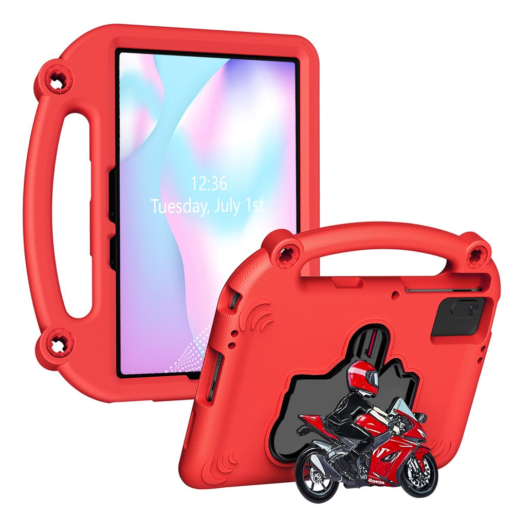 Motorcykelstöd EVA-skal med handtag för Samsung Galaxy Tab S11 / S10 FE / S9 FE / S9 / S8 / S7 / Xiaomi Pad 6 / Redmi Pad 2 11 / Redmi Pad SE / Lenovo Tab M11 / Huawei MatePad SE 11