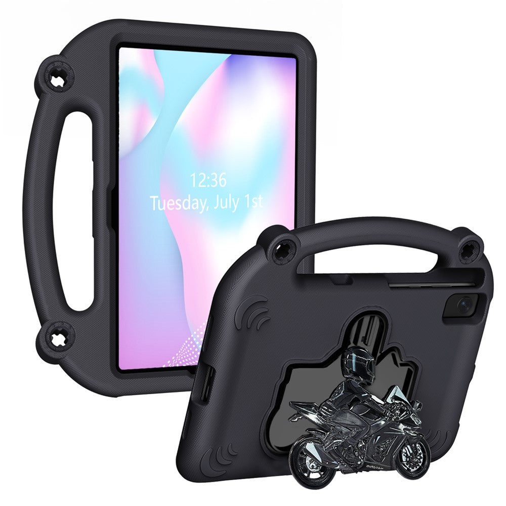 Motorcykelstöd EVA-skal med handtag för Samsung Galaxy Tab S6 Lite (2024) / (2022) / (2020) / A7 10.4 (2022) / (2020) / S5e / S6 / Lenovo Tab M10 Plus / Tab K10 / Huawei MatePad 10.4 (2022) / (2020)