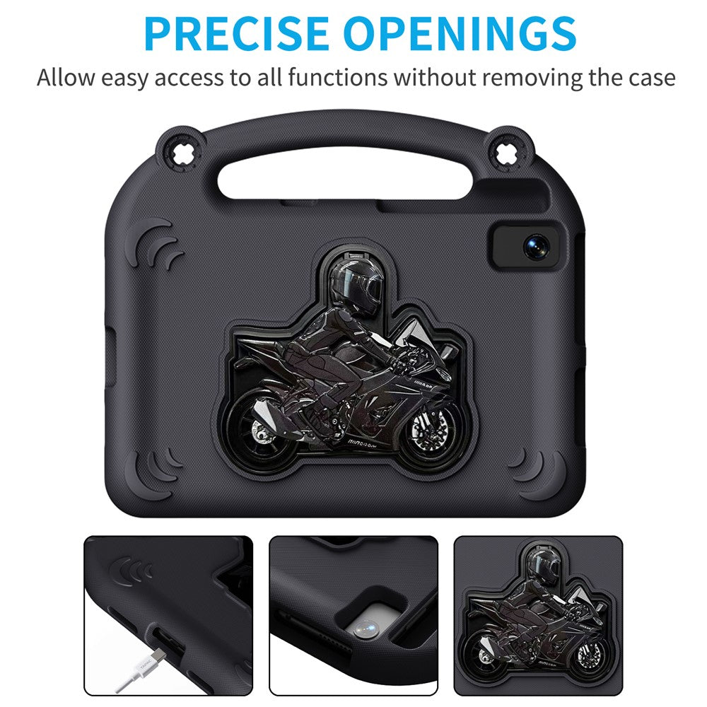 Motorcycle Kickstand EVA Case with Handle For Samsung Galaxy Tab S6 Lite (2024)  /  (2022)  /  (2020)  /  A7 10.4 (2022)  /  (2020)  /  S5e  /  S6  /  Lenovo Tab M10 Plus  /  Tab K10  /  Huawei MatePad 10.4 (2022)  /  (2020)