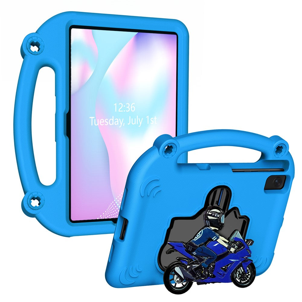 Motorcykelstöd EVA-skal med handtag för Samsung Galaxy Tab S6 Lite (2024) / (2022) / (2020) / A7 10.4 (2022) / (2020) / S5e / S6 / Lenovo Tab M10 Plus / Tab K10 / Huawei MatePad 10.4 (2022) / (2020)