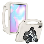 Motorcycle Kickstand EVA Case with Handle For Samsung Galaxy Tab S6 Lite (2024)  /  (2022)  /  (2020)  /  A7 10.4 (2022)  /  (2020)  /  S5e  /  S6  /  Lenovo Tab M10 Plus  /  Tab K10  /  Huawei MatePad 10.4 (2022)  /  (2020)
