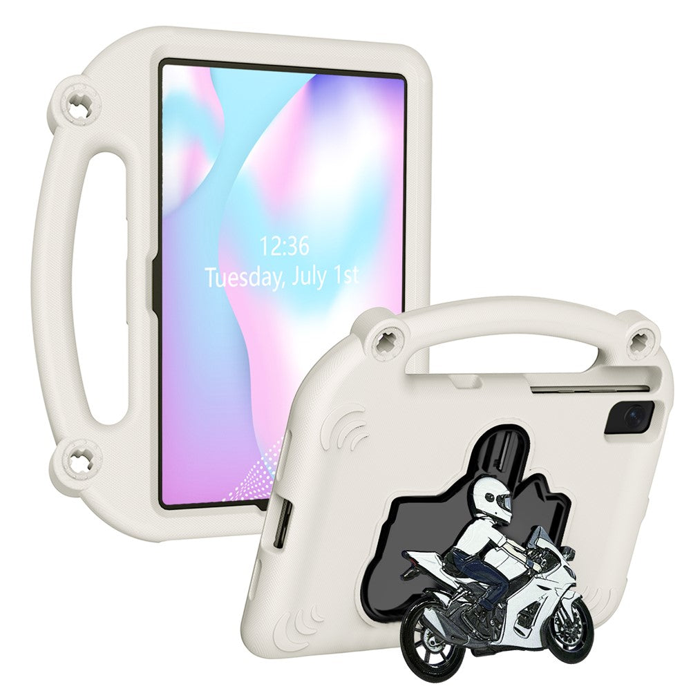 Motorcykelstöd EVA-skal med handtag för Samsung Galaxy Tab S6 Lite (2024) / (2022) / (2020) / A7 10.4 (2022) / (2020) / S5e / S6 / Lenovo Tab M10 Plus / Tab K10 / Huawei MatePad 10.4 (2022) / (2020)