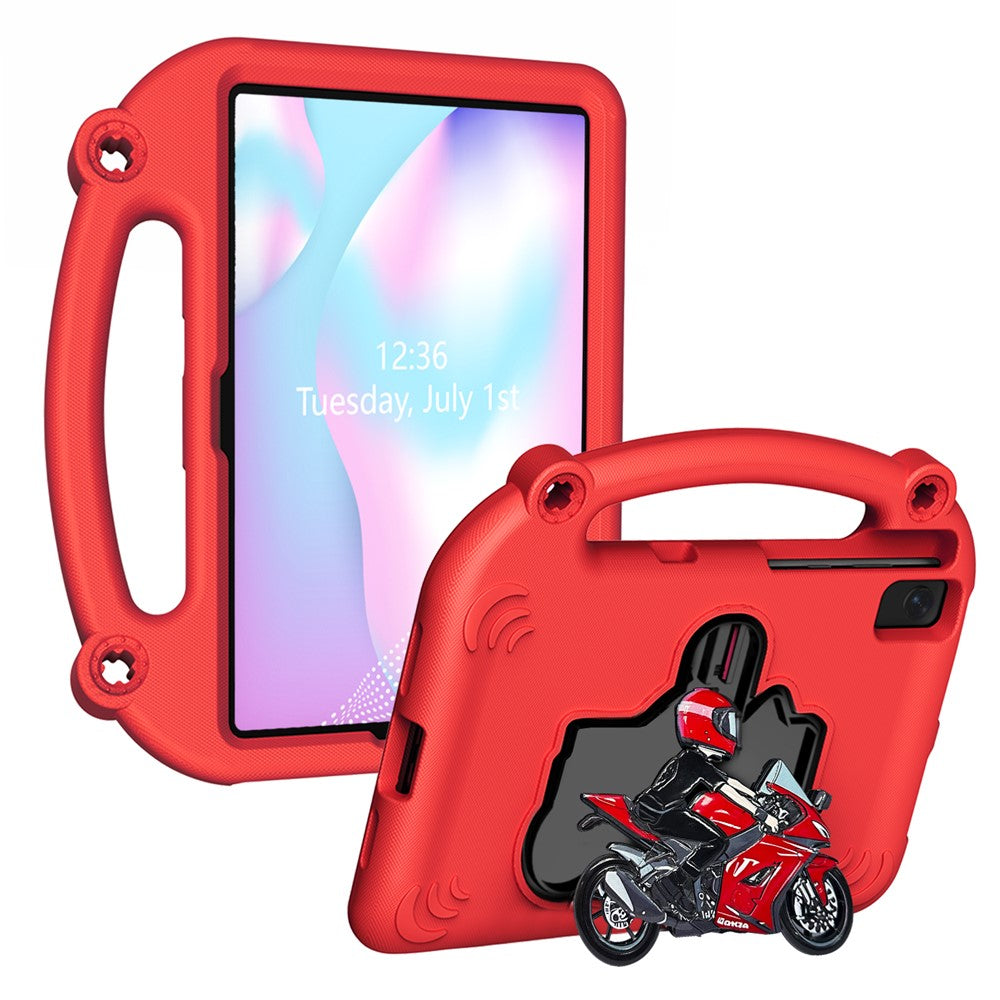 Motorcykelstöd EVA-skal med handtag för Samsung Galaxy Tab S6 Lite (2024) / (2022) / (2020) / A7 10.4 (2022) / (2020) / S5e / S6 / Lenovo Tab M10 Plus / Tab K10 / Huawei MatePad 10.4 (2022) / (2020)