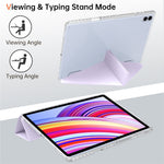 For Samsung Galaxy Tab S11 Ultra Case PU Leather Origami Stand Clear Tablet Cover