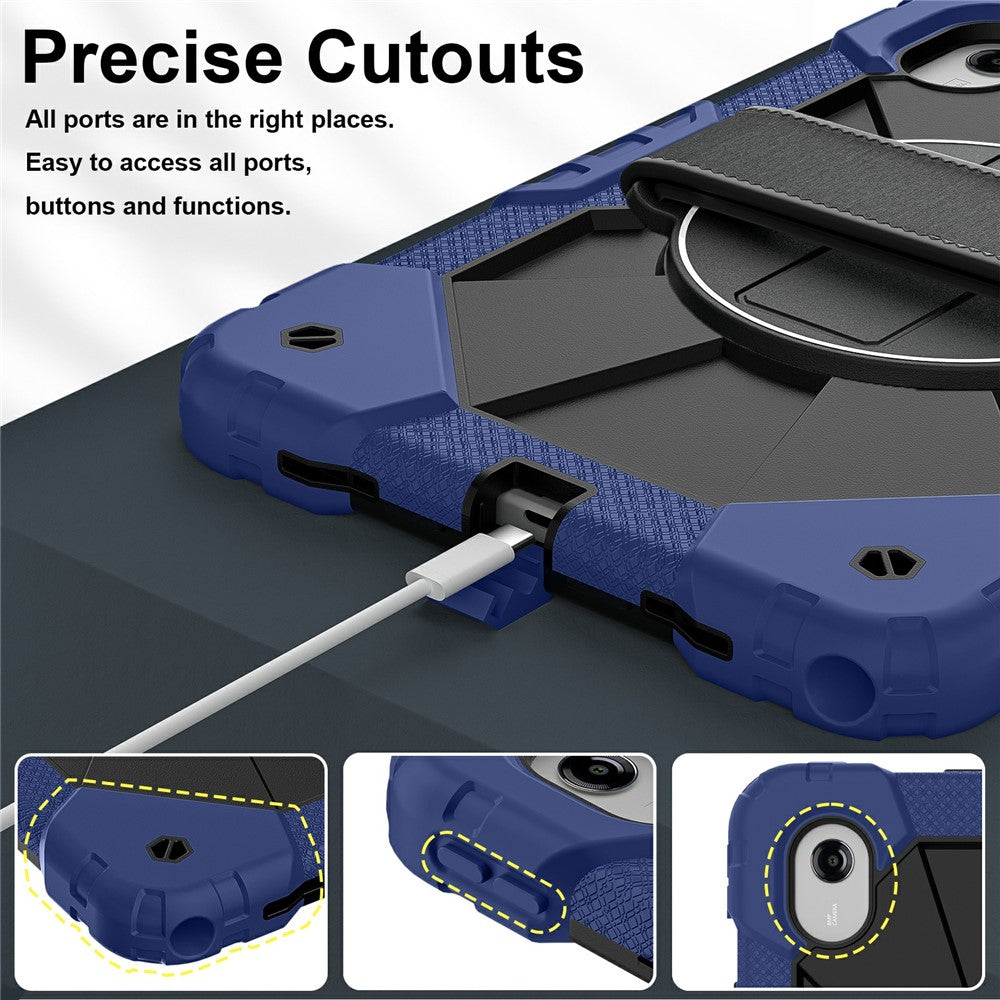 Tablet Case For Lenovo Idea Tab  /  Tab K11 Gen 2  /  Xiaoxin Pad 11 2025  /  Tab M11 Silicone + PC Kickstand Cover with Handy Strap