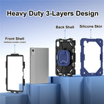 Tablet Case For Lenovo Idea Tab  /  Tab K11 Gen 2  /  Xiaoxin Pad 11 2025  /  Tab M11 Silicone + PC Hand Grip Kickstand Cover with Shoulder Strap