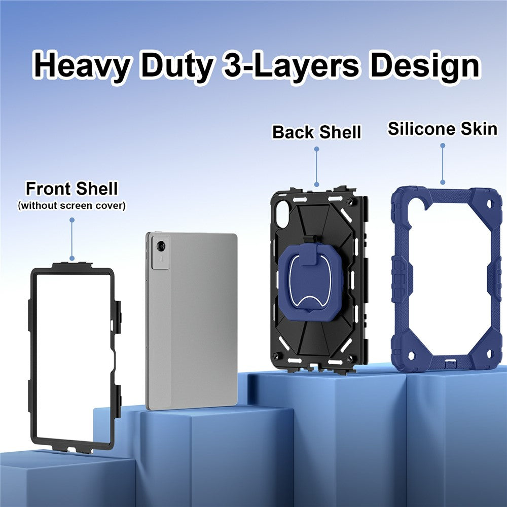 Tablet Case For Lenovo Idea Tab  /  Tab K11 Gen 2  /  Xiaoxin Pad 11 2025  /  Tab M11 Silicone + PC Hand Grip Kickstand Cover with Shoulder Strap
