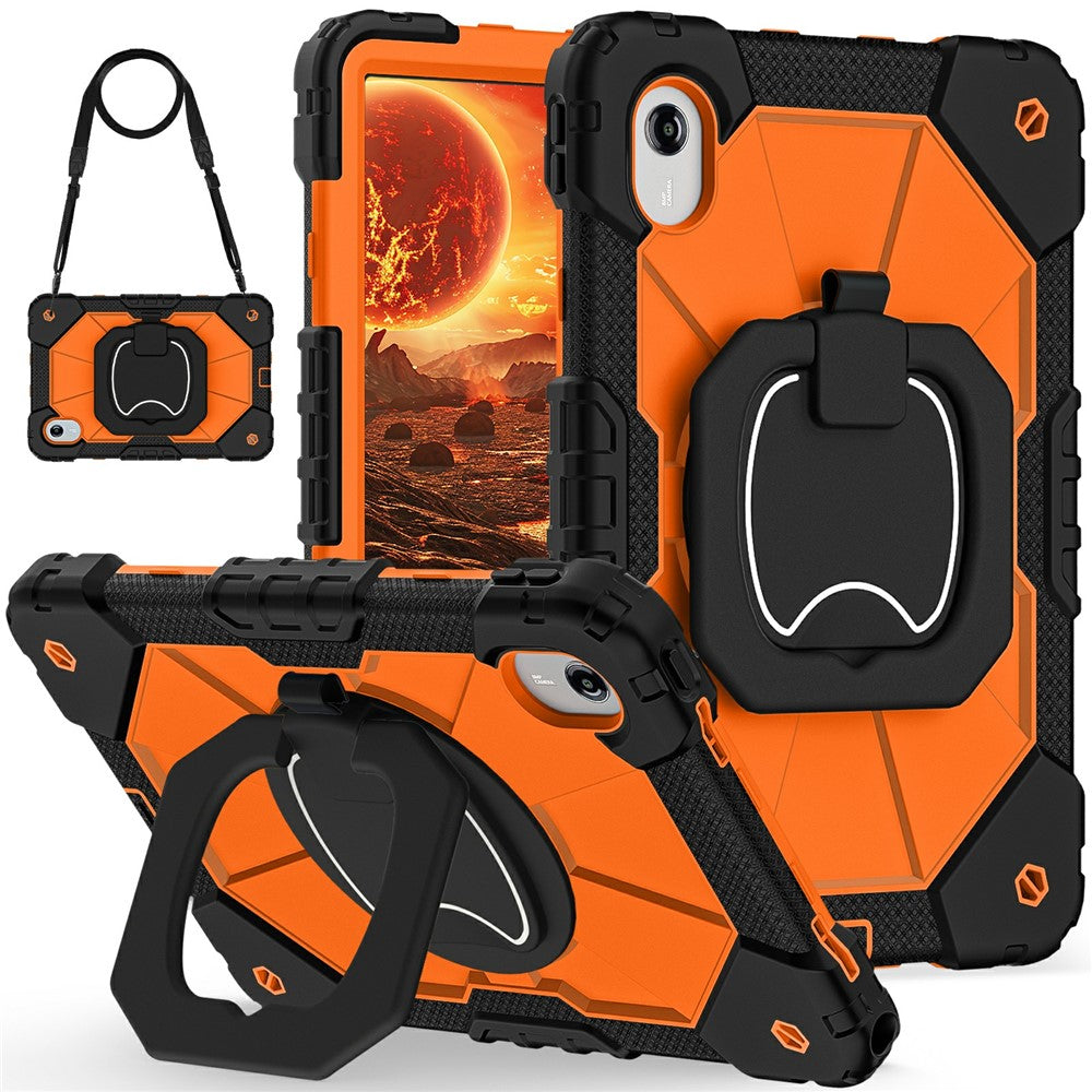 Tablet Case For Lenovo Idea Tab  /  Tab K11 Gen 2  /  Xiaoxin Pad 11 2025  /  Tab M11 Silicone + PC Hand Grip Kickstand Cover with Shoulder Strap