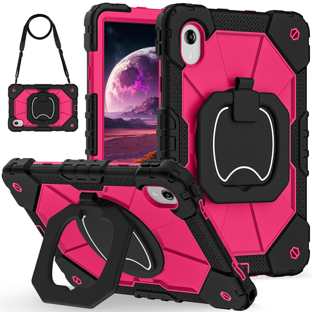 Tablet Case For Lenovo Idea Tab  /  Tab K11 Gen 2  /  Xiaoxin Pad 11 2025  /  Tab M11 Silicone + PC Hand Grip Kickstand Cover with Shoulder Strap