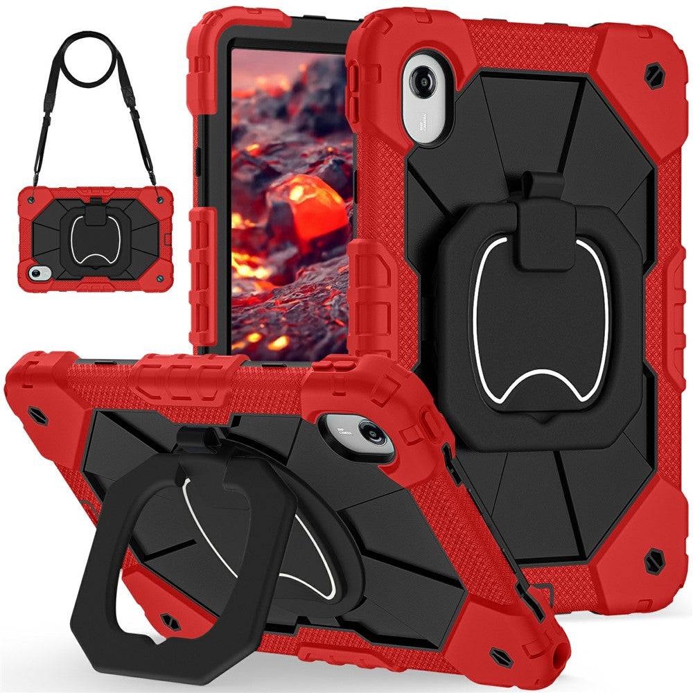 Tablet Case For Lenovo Idea Tab  /  Tab K11 Gen 2  /  Xiaoxin Pad 11 2025  /  Tab M11 Silicone + PC Hand Grip Kickstand Cover with Shoulder Strap