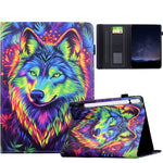 Leather Case for Samsung Galaxy Tab S10 FE / S10 Lite / S9 FE / S9 Pattern Print Card Slots Stand Auto Sleep Wake Tablet Cover