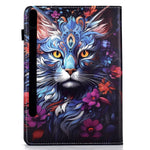 For Samsung Galaxy Tab S10 FE+ Leather Case Pattern Print Card Slots Stand Auto Sleep Wake Tablet Cover