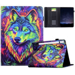 For Samsung Galaxy Tab S10 FE+ Leather Case Pattern Print Card Slots Stand Auto Sleep Wake Tablet Cover
