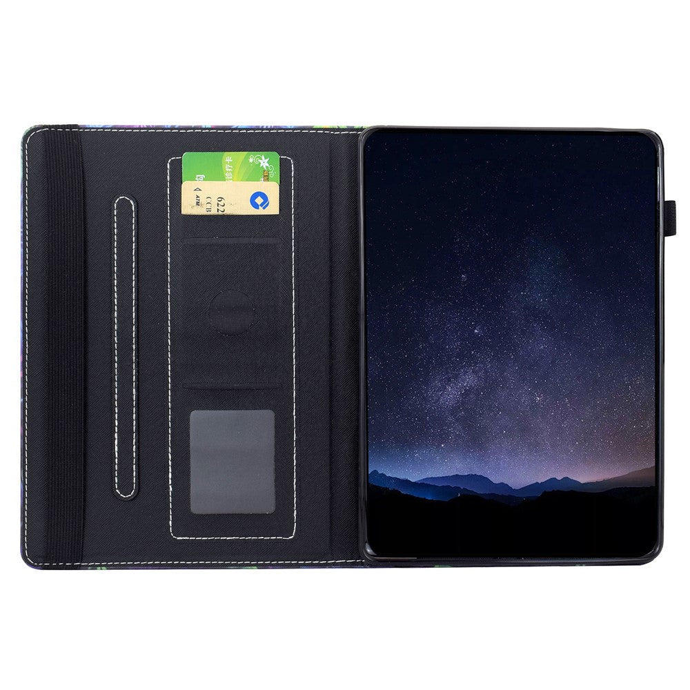 For Samsung Galaxy Tab S11 Leather Case Pattern Print Card Slots Stand Auto Sleep Wake Tablet Cover