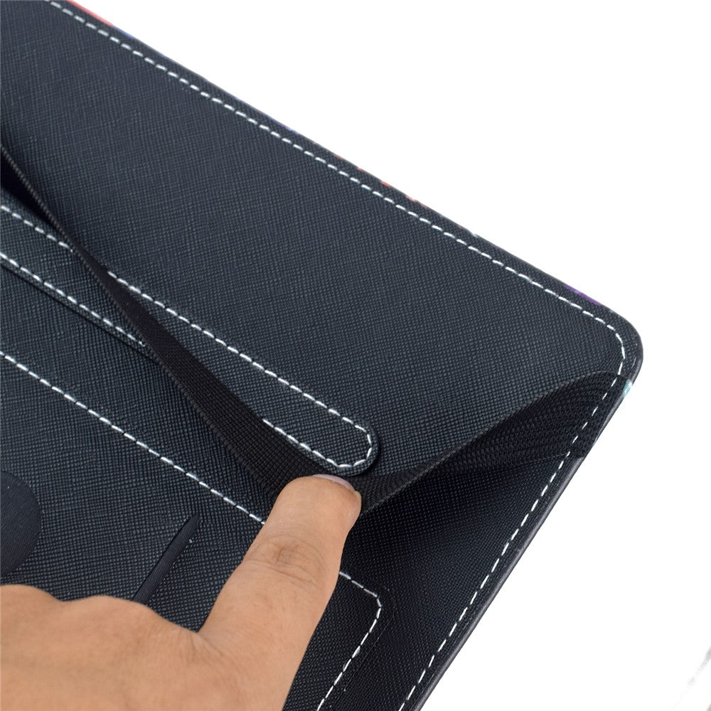 For Samsung Galaxy Tab S11 Leather Case Pattern Print Card Slots Stand Auto Sleep Wake Tablet Cover