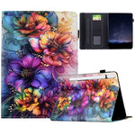 For Samsung Galaxy Tab S11 Leather Case Pattern Print Card Slots Stand Auto Sleep Wake Tablet Cover