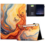 For Samsung Galaxy Tab S11 Leather Case Pattern Print Card Slots Stand Auto Sleep Wake Tablet Cover