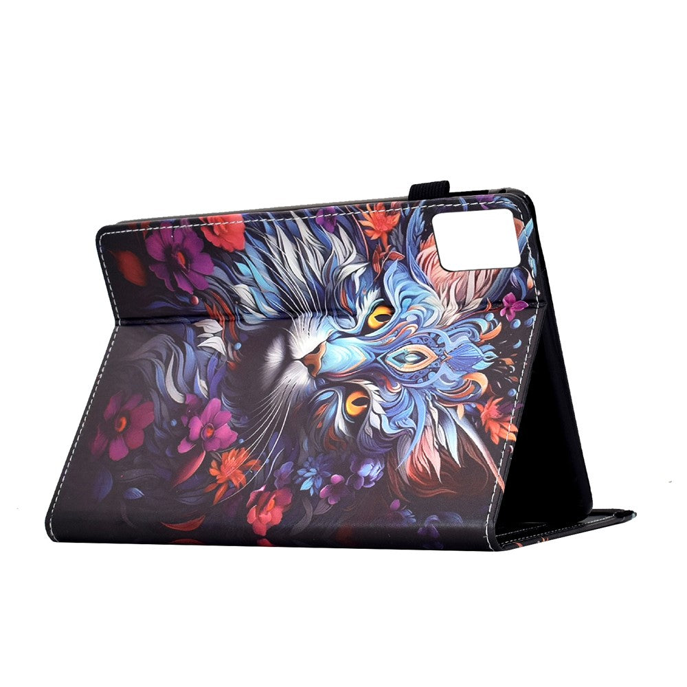 For Lenovo Xiaoxin Pad 11 2025 Leather Case Pattern Print Card Slots Stand Auto Sleep Wake Tablet Cover