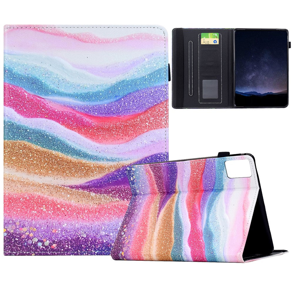 For Lenovo Xiaoxin Pad 11 2025 Leather Case Pattern Print Card Slots Stand Auto Sleep Wake Tablet Cover