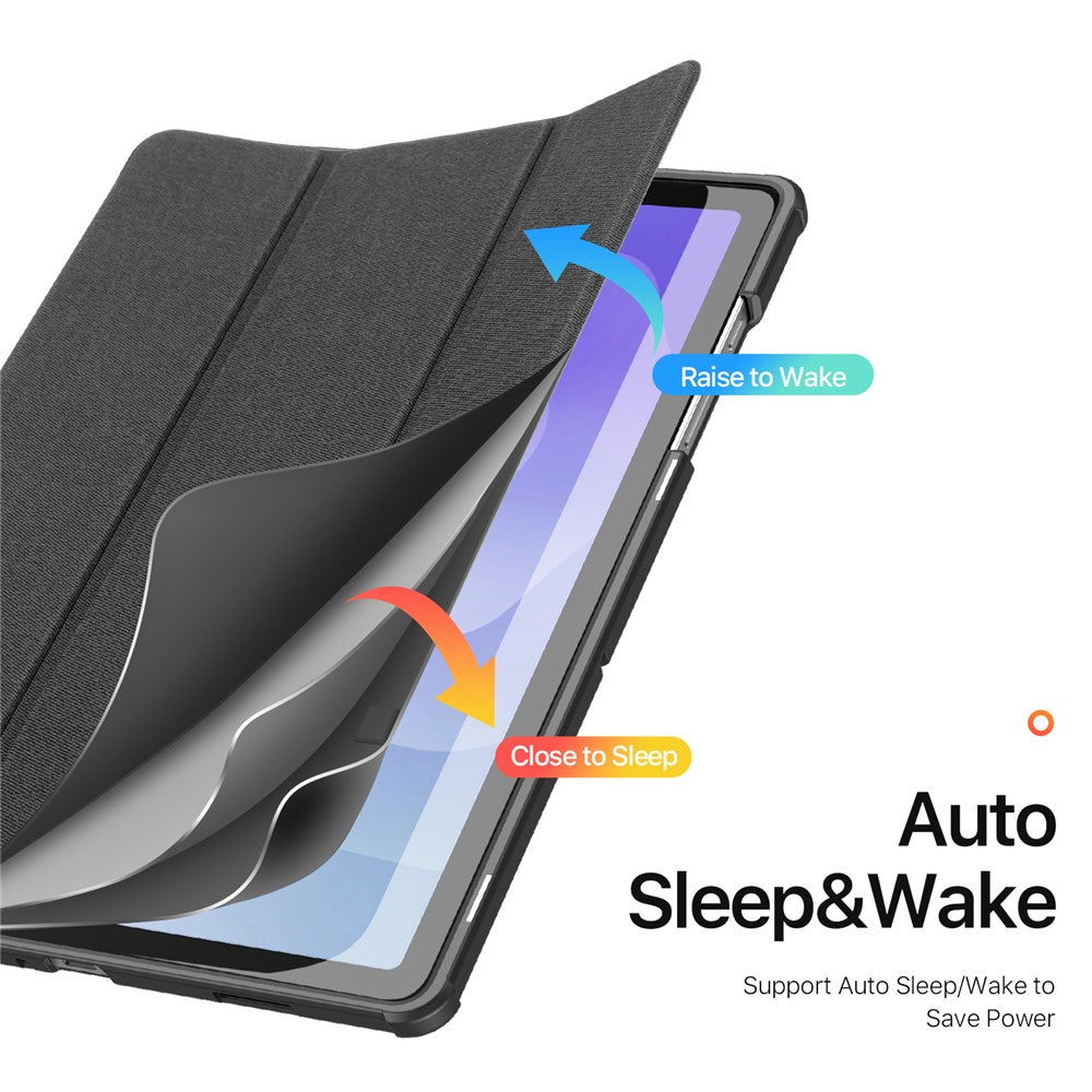 DUX DUCIS Domo Series for Samsung Galaxy Tab A9+ Case Tri-Fold Stand Leather Cover Auto Wake / Sleep
