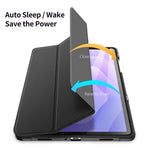 DUX DUCIS TOBY Series For Samsung Galaxy Tab A9+ Case PU Leather Tri-Fold Stand Tablet Cover