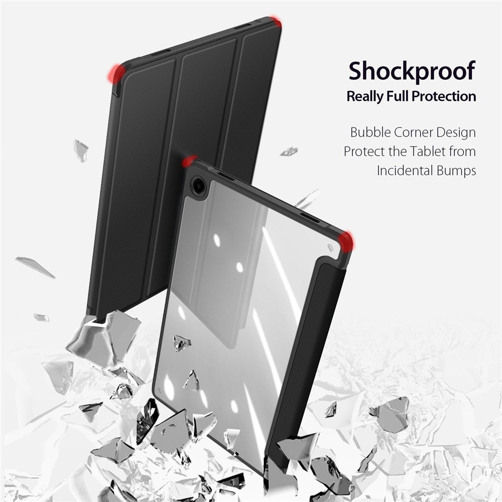 DUX DUCIS TOBY Series For Samsung Galaxy Tab A9+ Case PU Leather Tri-Fold Stand Tablet Cover
