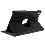 Til Samsung Galaxy Tab A11+ etui med roterende stander PU læder + PC tabletdæksel med elastikbånd